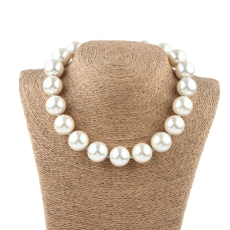 

Girl Princess New Arrival Imitation Pearl Bubble Gum Necklace Set