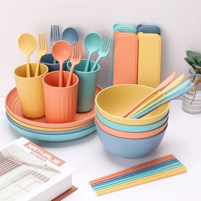 

Children's tableware kitchenware for infants plastic products color safe baking utensils tableware, Green