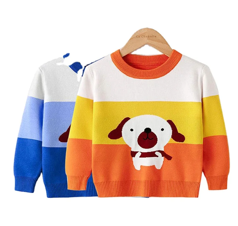 

2020 new cartoon puppy boys and girls dog bottoming sweater pullover children's clothing