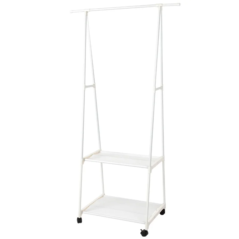 

Heavy Duty Clothing Metal Garment Clothes Coat Rack With 2-Tier Shelves, Customized