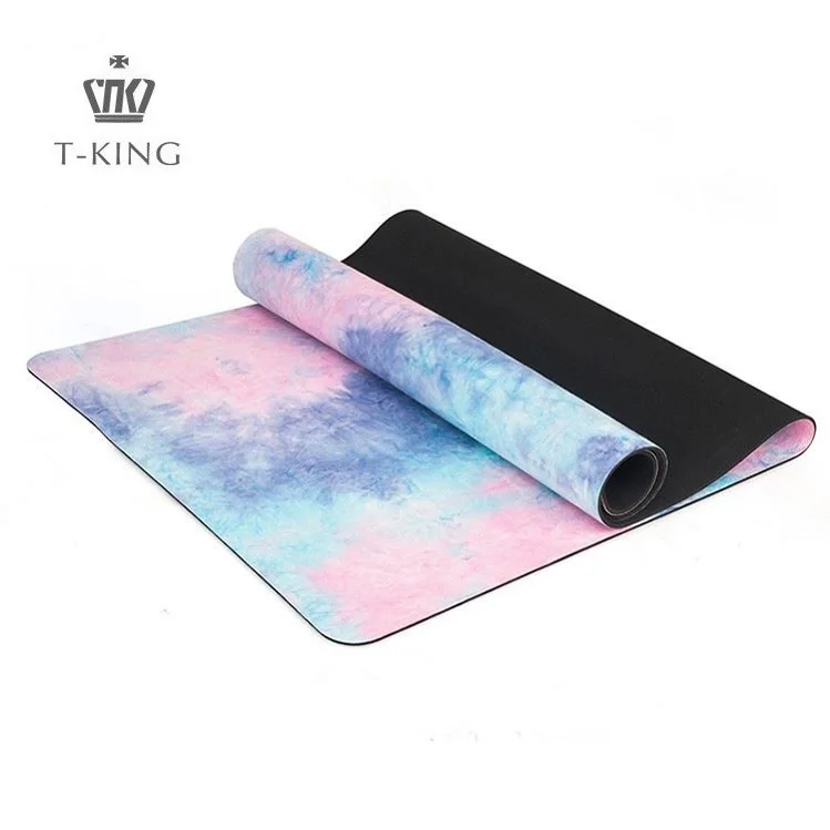 

TKing Wholesale Custom Print Foldable Suede Folding Eco Friendly Dropshipping TPE Yoga Mat 6mm, Customized color