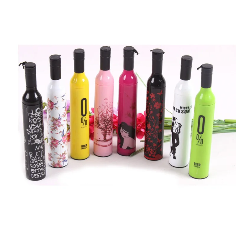 

Promotional Custom Printing Wine Bottle Shape Paraguas Parapluie Sombrillas Umbrella, Custom colors