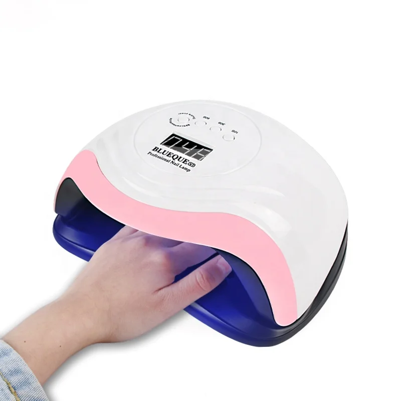 

Newest UV LED Lamp With Smart Sensor Double Light Source Nail Lamps 4 Timer Nail Dryer Lamp Led Manicure Suitable For All Gels, White+ pink