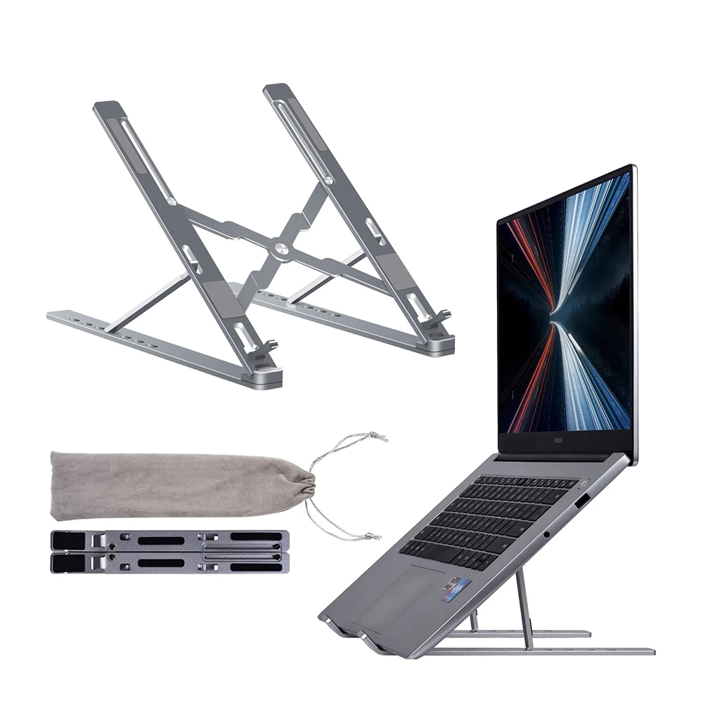 

Computer Compute Ascend Foldable Laptop Stand Monitor Stand Laptop Riser Desktop Storage Bag Include