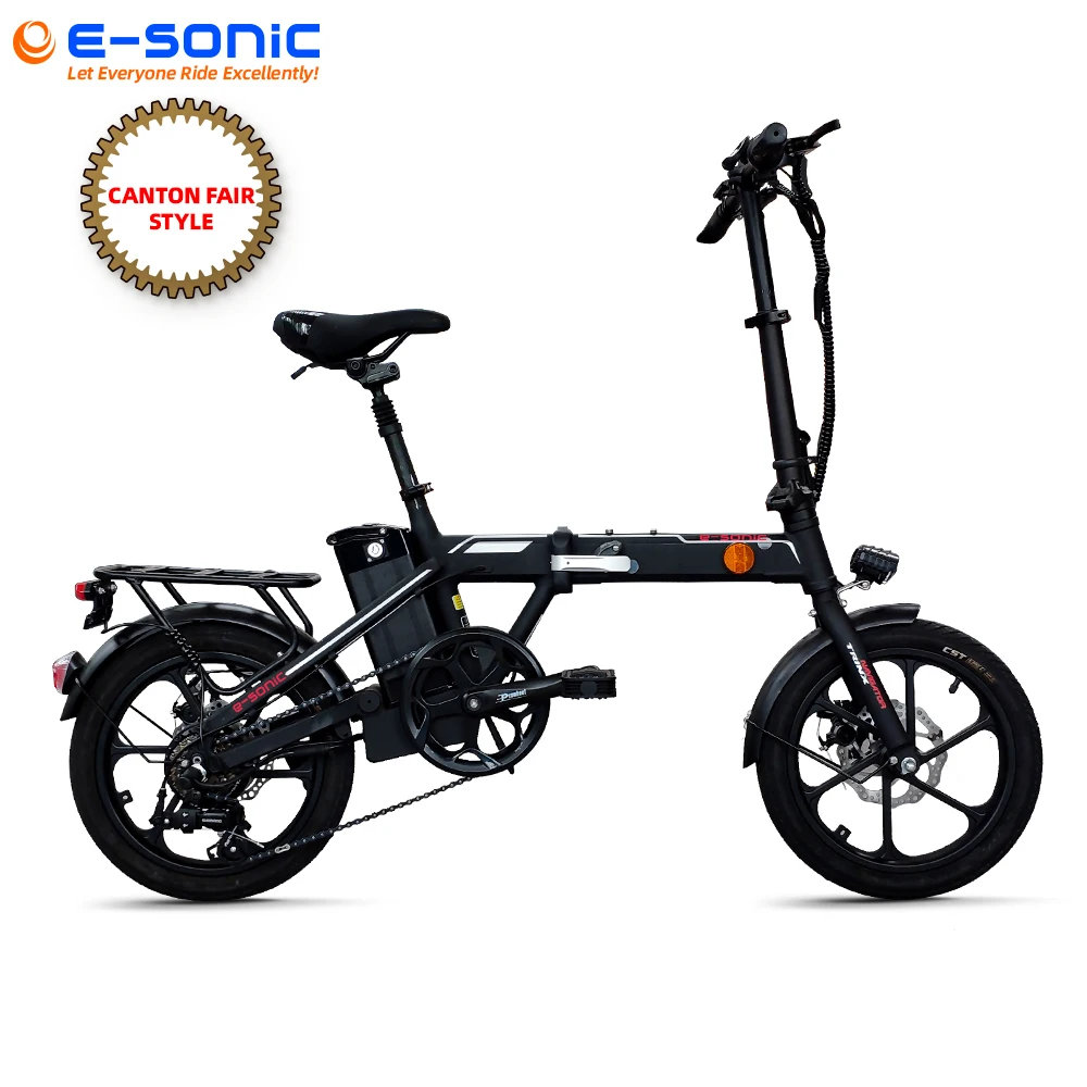 

New E-SONIC brand 16 inch folding Electric bicycle 36v 250W/400W Urban E-bike aluminium alloy frame ebike for both men and Women