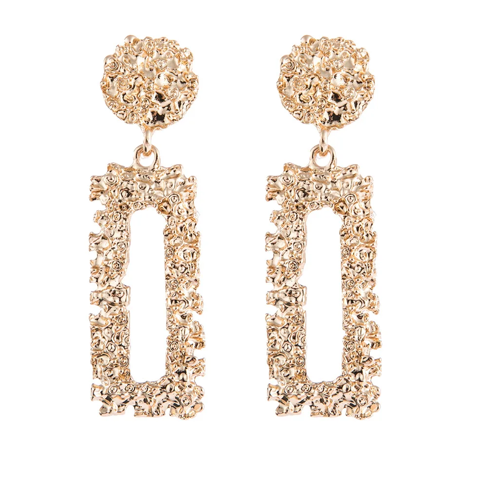 

2021 Urban Boho New Fashion Long Rectangle Women Earrings, Gold /sliver/rose gold