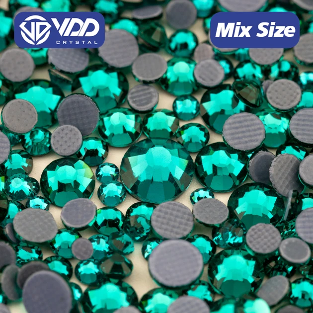 VDD 026 Blue Zircon Hotfix SS6-SS30 Mix Size TopQuality Glass Rhinestones Crystal Flatback Glitter Stones for ClothesDecorations