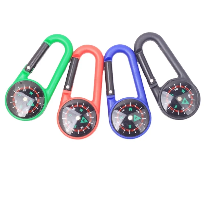 

Multifunctional outdoor products plastic alloy carabiner with compass