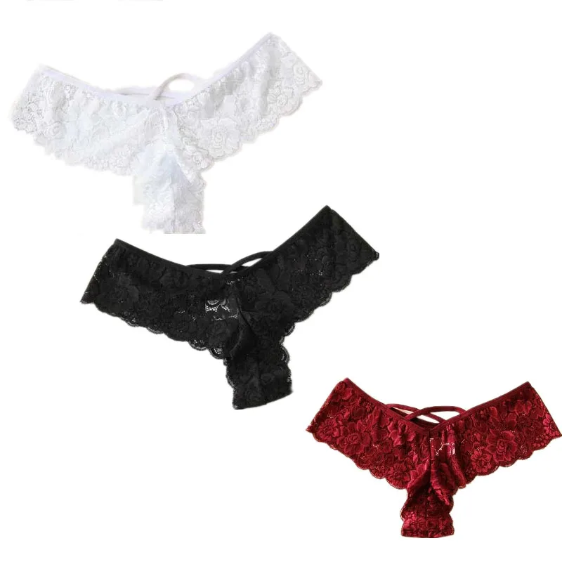 

Breathable Embroidered Beads Sexy Thongs Ladies Sexy Underwear Women Sexy Briefs Lace Panties Women&Panties Woman Underwear, White, blue, black, burgundy