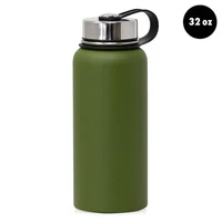 

32oz Sports Flask Double Wall Stainless Steel Sports Bottle Vacuum Insulated Wide Mouth Water Bottle with Lid Travel Thermos