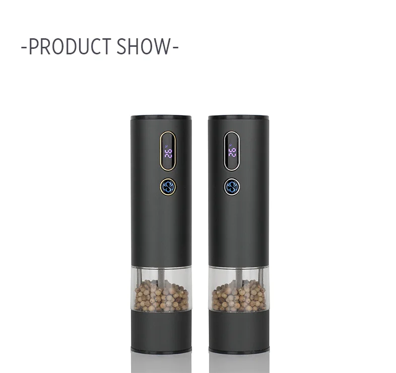 

New Creative 2023 Salt & Pepper Grinder With Temperature and Humidity Display