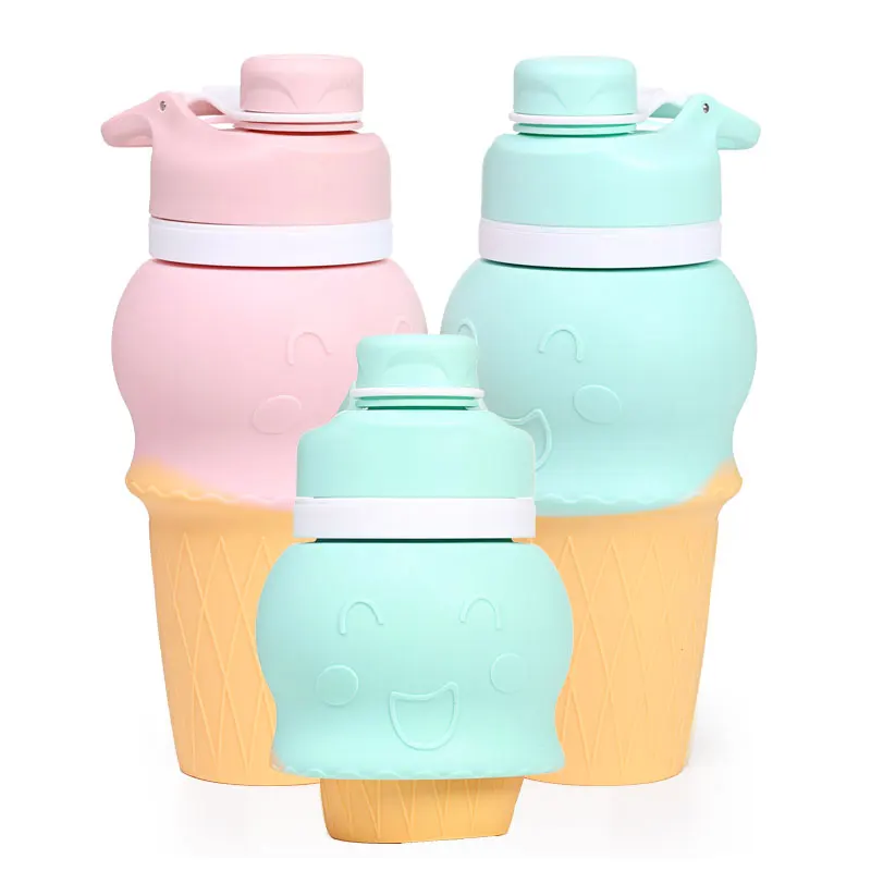 

Bpa Free Eco Friendly Cute Cartoon Characters Silicone Water Bottle Kids