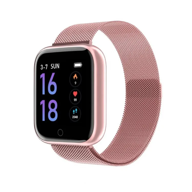 

2019 Pink Color Women IP68 Waterproof Smart Watch P70 smartwatch