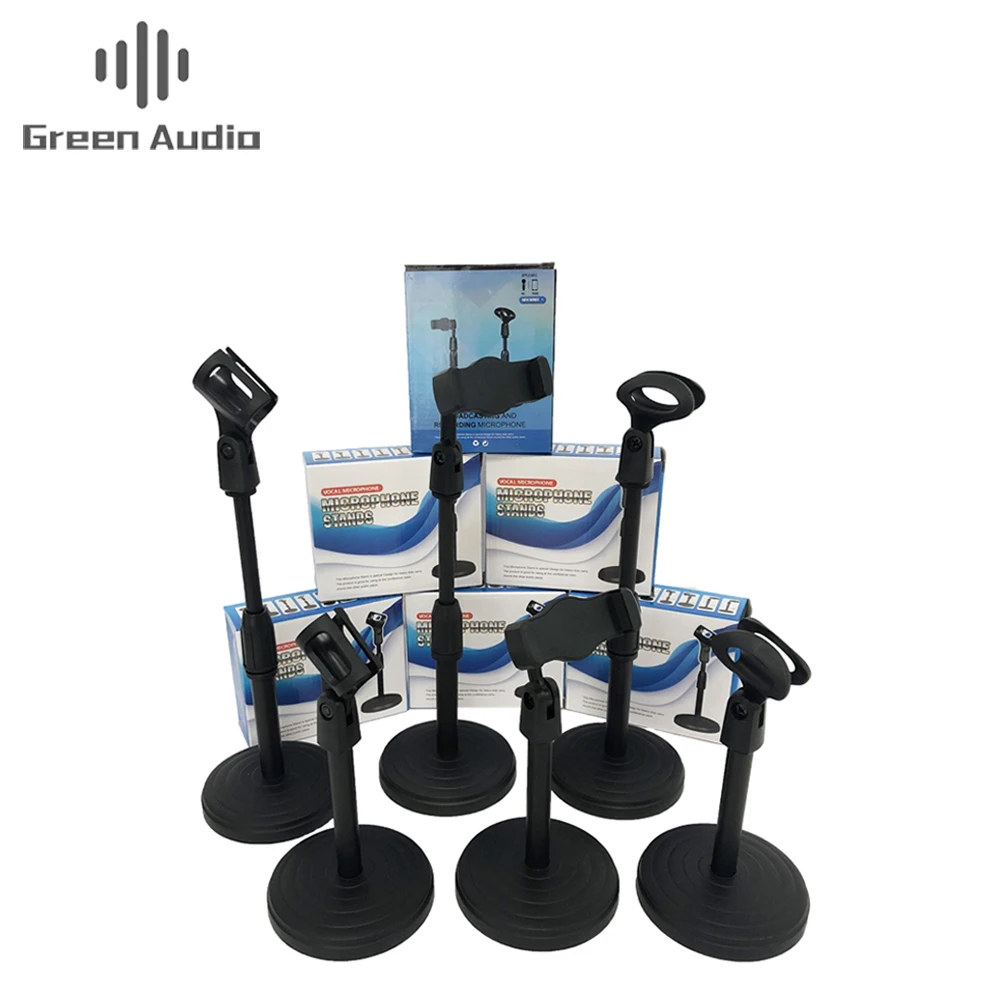 

Round Base Mic Adjustable height Desktop Table Microphone stand, Black