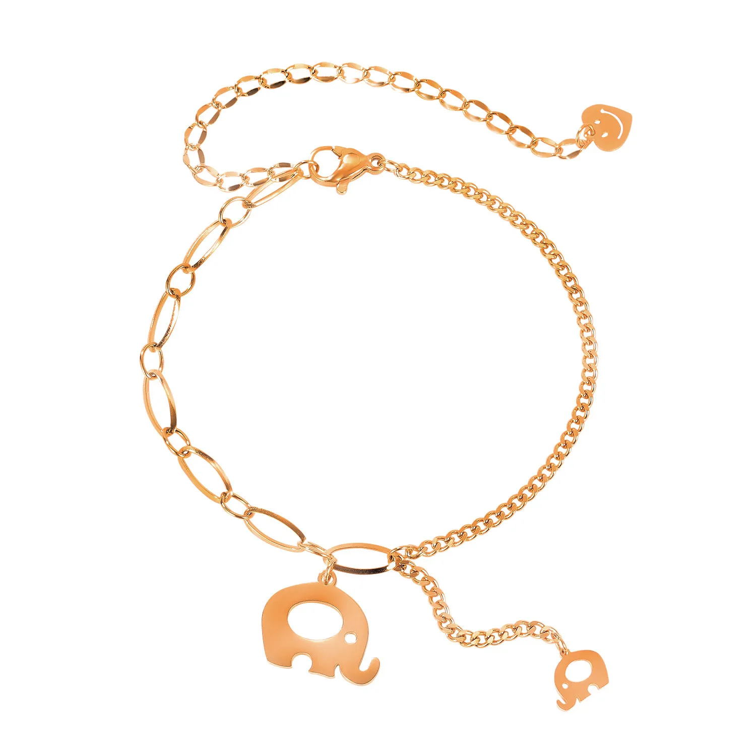 

Jessy Dropshipping Party Jewelry Designer Charms Bracelets Stainless Steel  Cute Elephant Bracelets, Rose gold