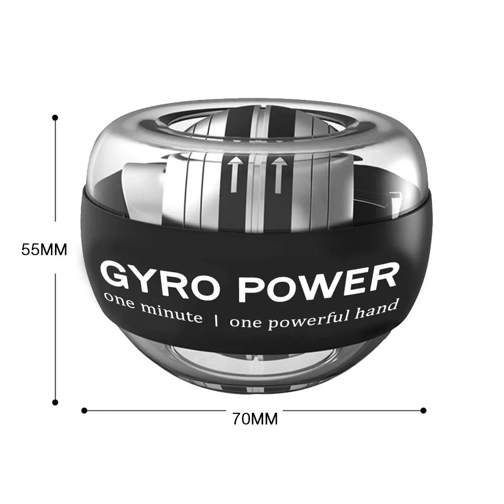 

electonic autostart wrist Fitness force trainer wrist led massagewrist steel metal power gyro ball