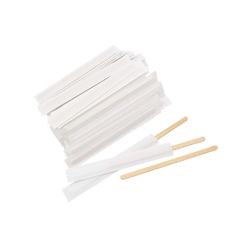 

Environmentally friendly Disposable 110 mm wooden stirrer for coffee and tea, Natural