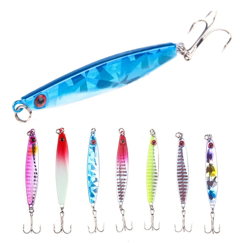 

2020 IMA Subsection Sequin Bait Jig Fishing Jigging 14g 21g Fishing Lures Hard Metal, 7 colors