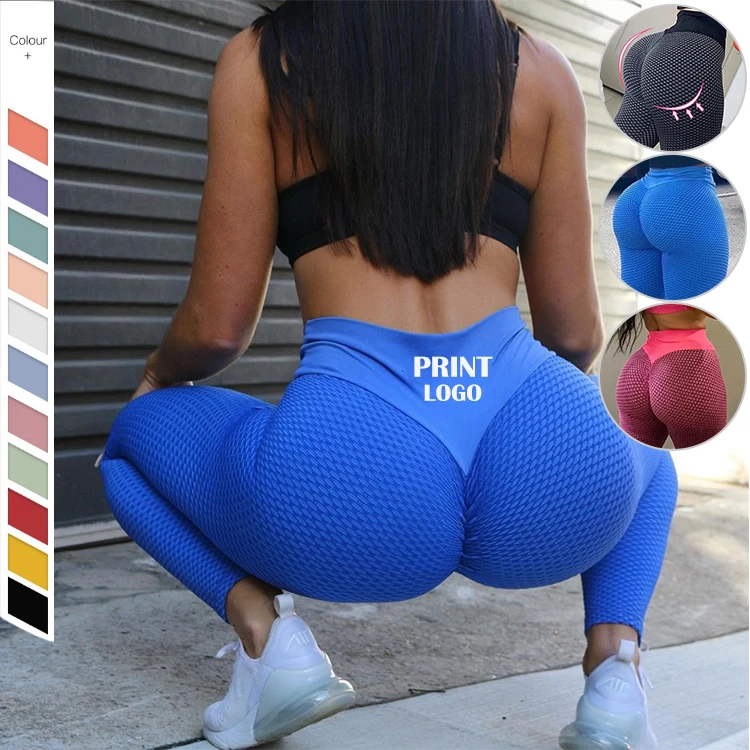 

Latest Design Custom Logo Scrunch Butt High Waist Yoga Sport Leggings Woman Workout Pants
