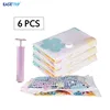 Custom Waterproof Sealed Compression Bag Travel Cloth Organizer Space Saver Vacuum Storage Bags for Pump