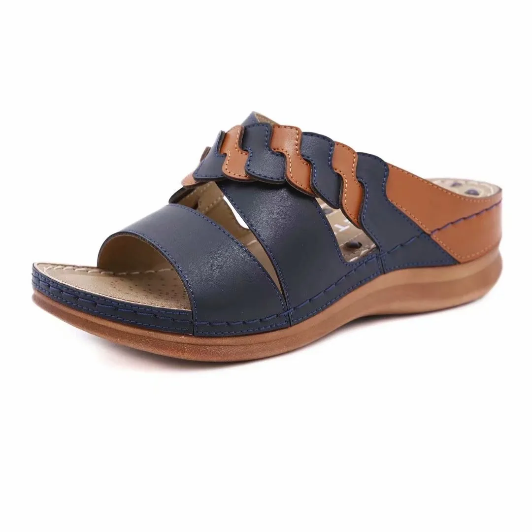 

2021 Womens sandals newflat slip on shoes house slippers, Black/red/brown/navy