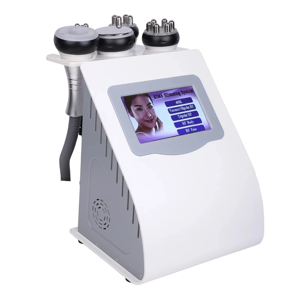 

New 5 in 1 Vacuum Lipo Ultrasonic Cavitation Radio Frequency Multipolar RF Body Slimming Machine Skin Lifting Tighten Anti-Wrink