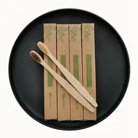 

Wholesale customized two colors biodegradable natural bamboo toothbrush private label