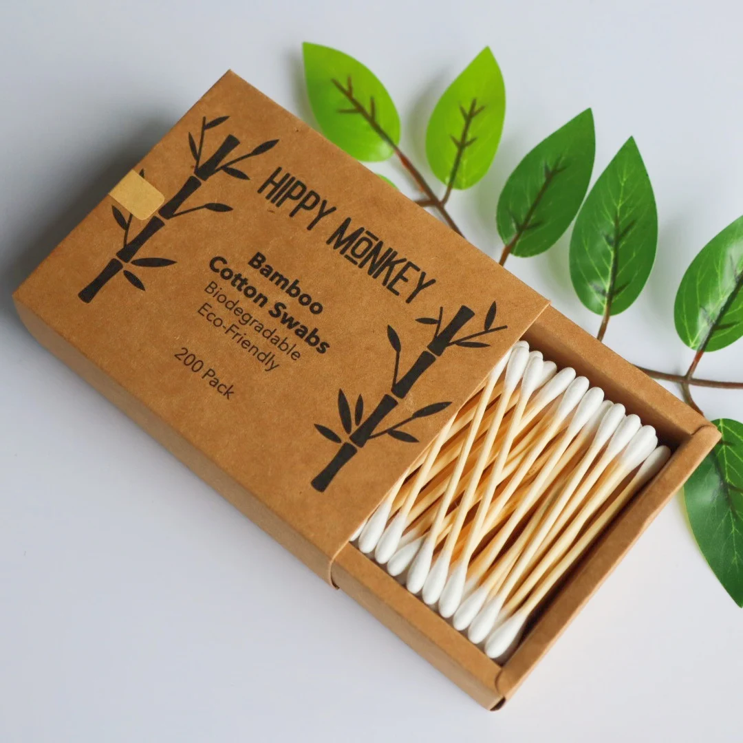 

Cotton swab stick biodegradable ear wood wooden eco friendly bamboo cotton buds, Natural color