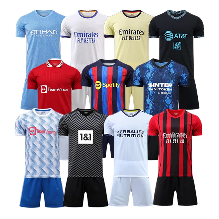 

Custom 21-22 New Season Quick Dry Jersey Football Shirt Thailand quality Uniform Sublimation Soccer Jersey Set Kids Soccer Wear