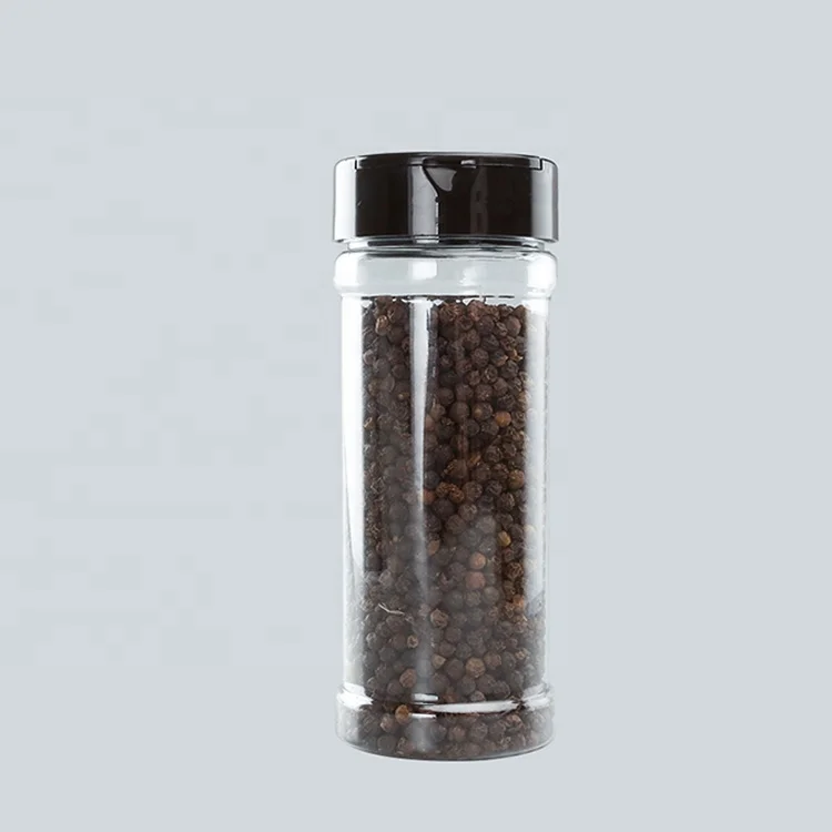 

8 Oz Plastic round spice jar with lid