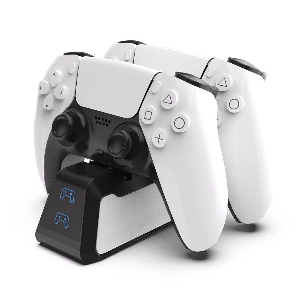 

LED Controller Charger Cradle For Sony PS5 Controller Dual USB 3.1 5V Fast Charging Stand Station Dock Type-C ps5 charger, Colorful