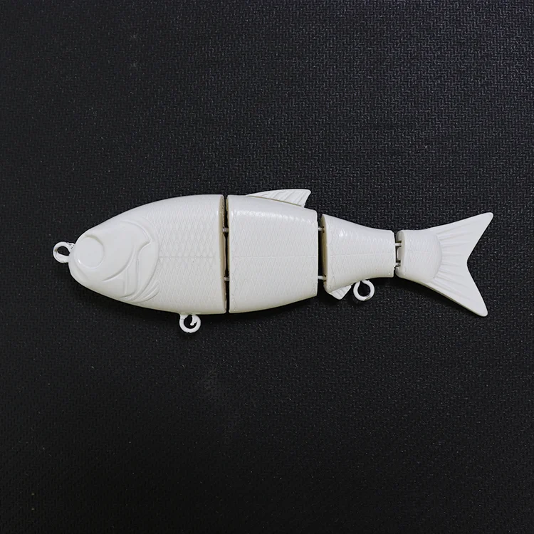 

11.5 cm 26.5g 4 segmented metal jointed fishing lure baby shad fish lure unpainted lure body swimbait