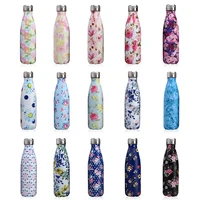 

TY 500ml Double wall Stainless Steel Insulated Water Bottle Vacuum Flask & thermoses sports coke cola bottle