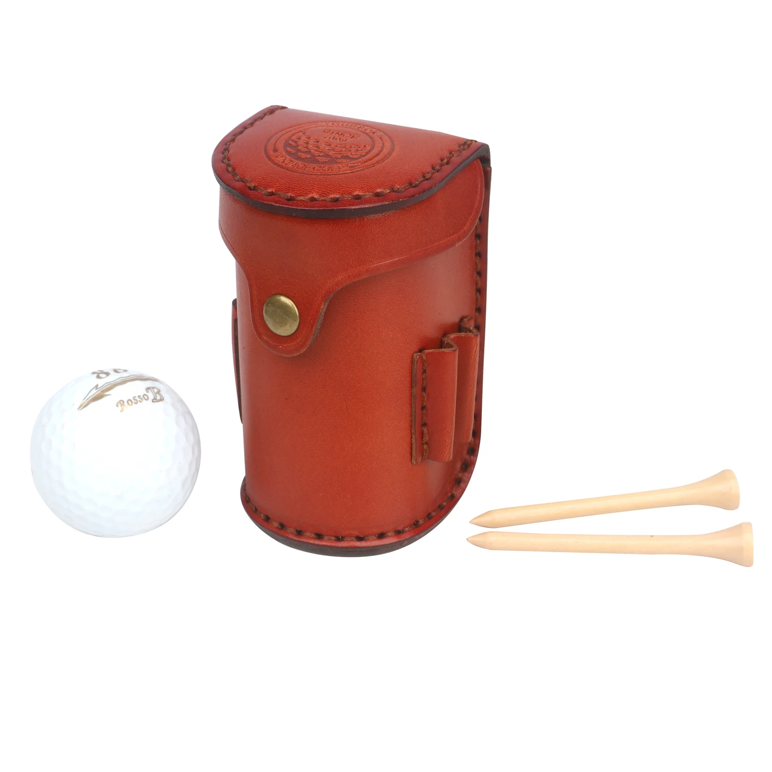 

Wholesale Vintage golf ball bag holder Golf Ball Pouch divot tools golf tees, Brown