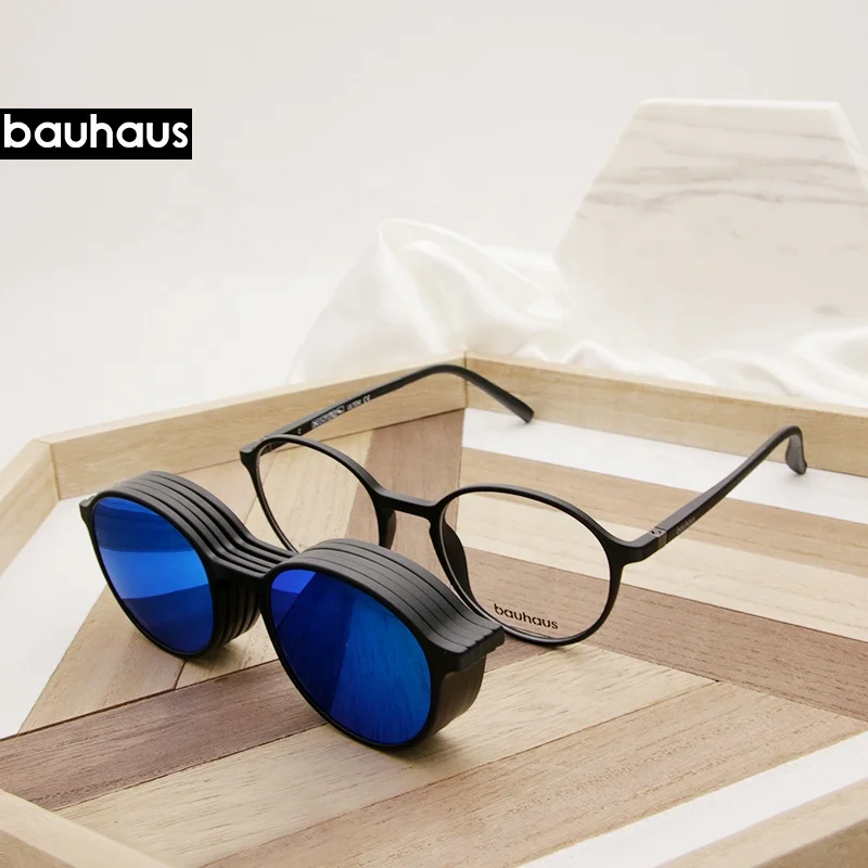 

X3176 Bauhaus Women Magnet Clip on Eyeglasses Frame