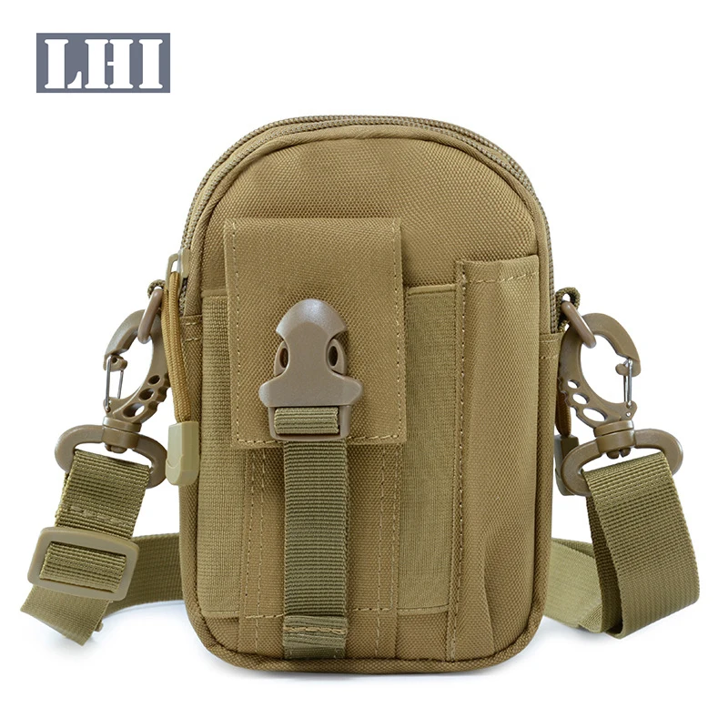 

LHI 2020 Custom Waterproof Oxford Military Sport Shoulder Crossbody Storage Mini Hanging Fanny Pack Bum Belt Waist Bag For Man