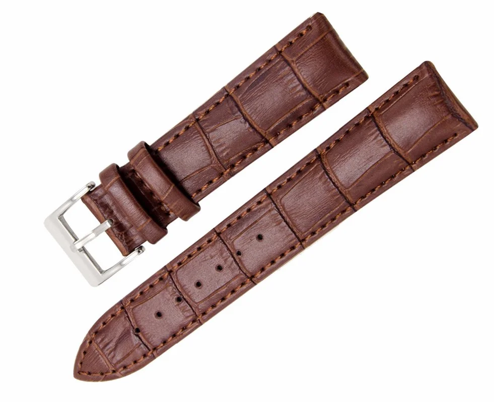 

PU leather watch band Bamboo pattern big strap factory in China OEM strap for watch