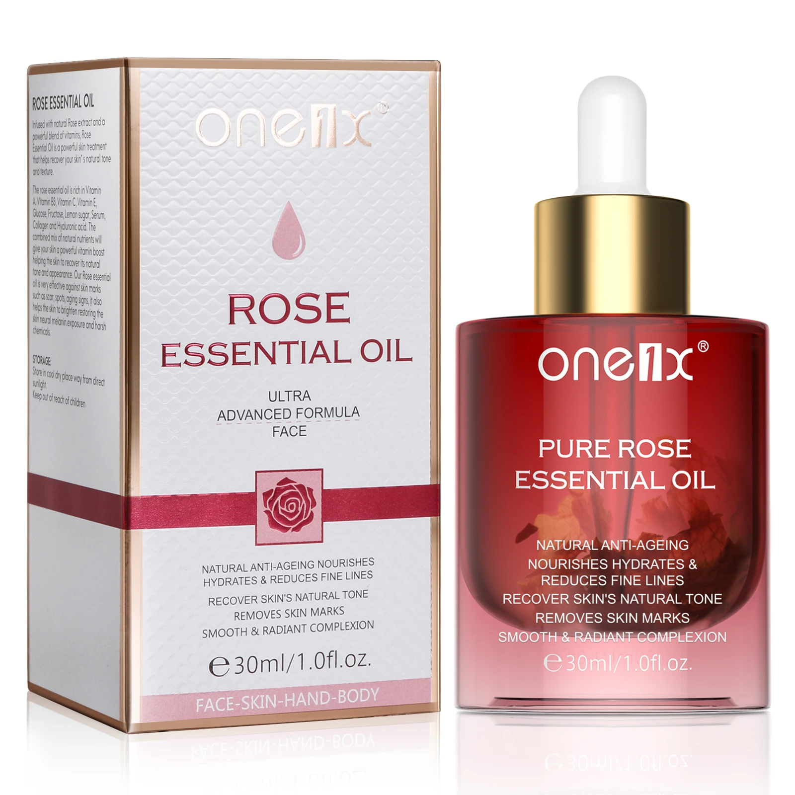 

ONE1X private label moisturizer nourishing anti acne face rose essential oilrose fragrance oilfacial organic rose oil