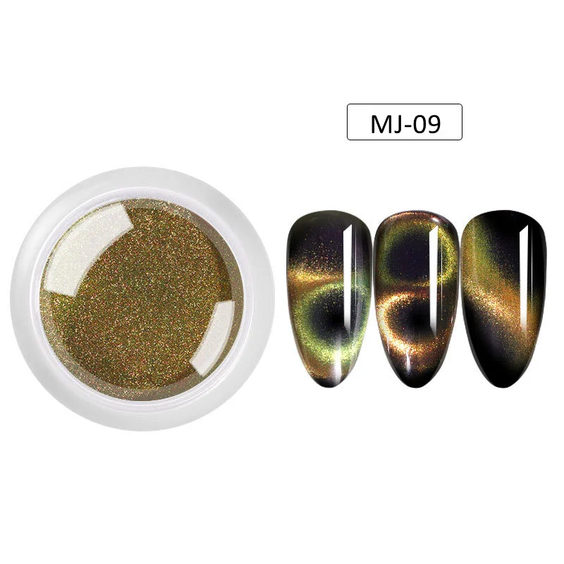 

2021 New Multicolor Magnetic Nail Powder Kit of Nail Cat Eye Effect Mirror Powder Nail Pigment Accept OEM