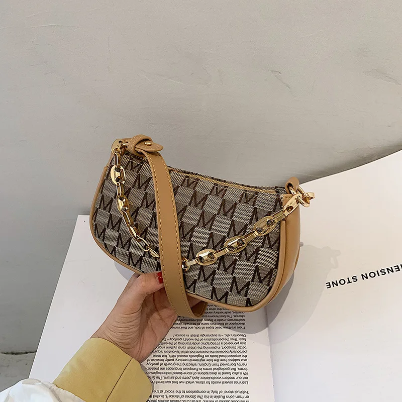 

Women's bag summer new style crossbody bag daily casual chain handbag French retro armpit handbags, 4 colors