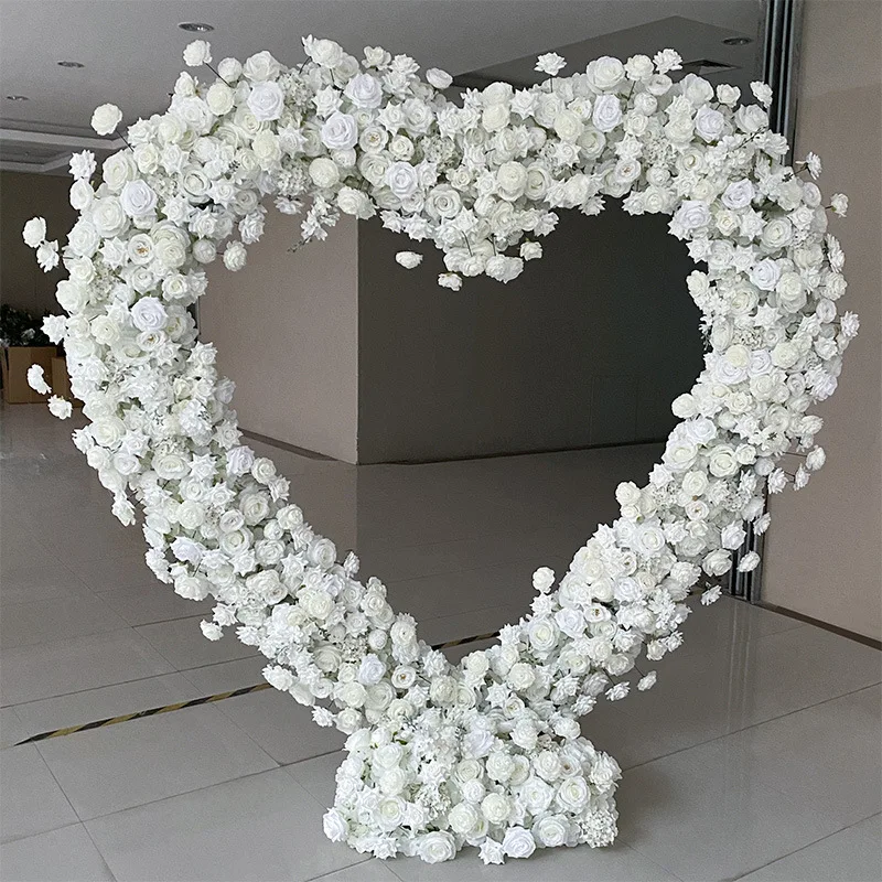

Y-Q091 New Wholesale Flower Arch heart-shaped Wedding Flower Arch Decoration Stage Backdrop Wedding Arch