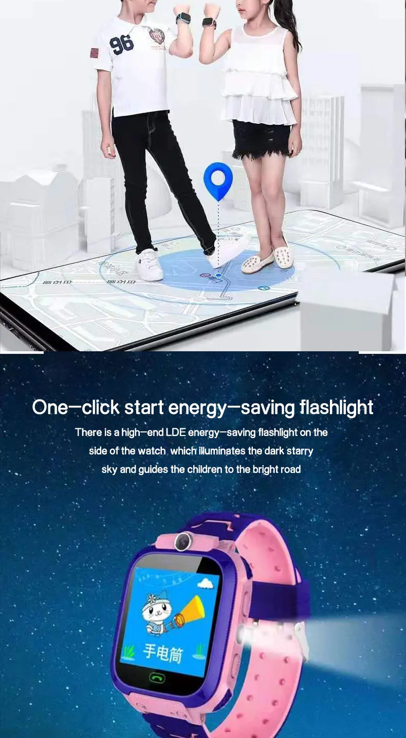 Kid Watch 2019 Cheap Children Sos Emergency Calling Gps Kids Smart Watch Tracker Gps Smart Baby Watch For Kids