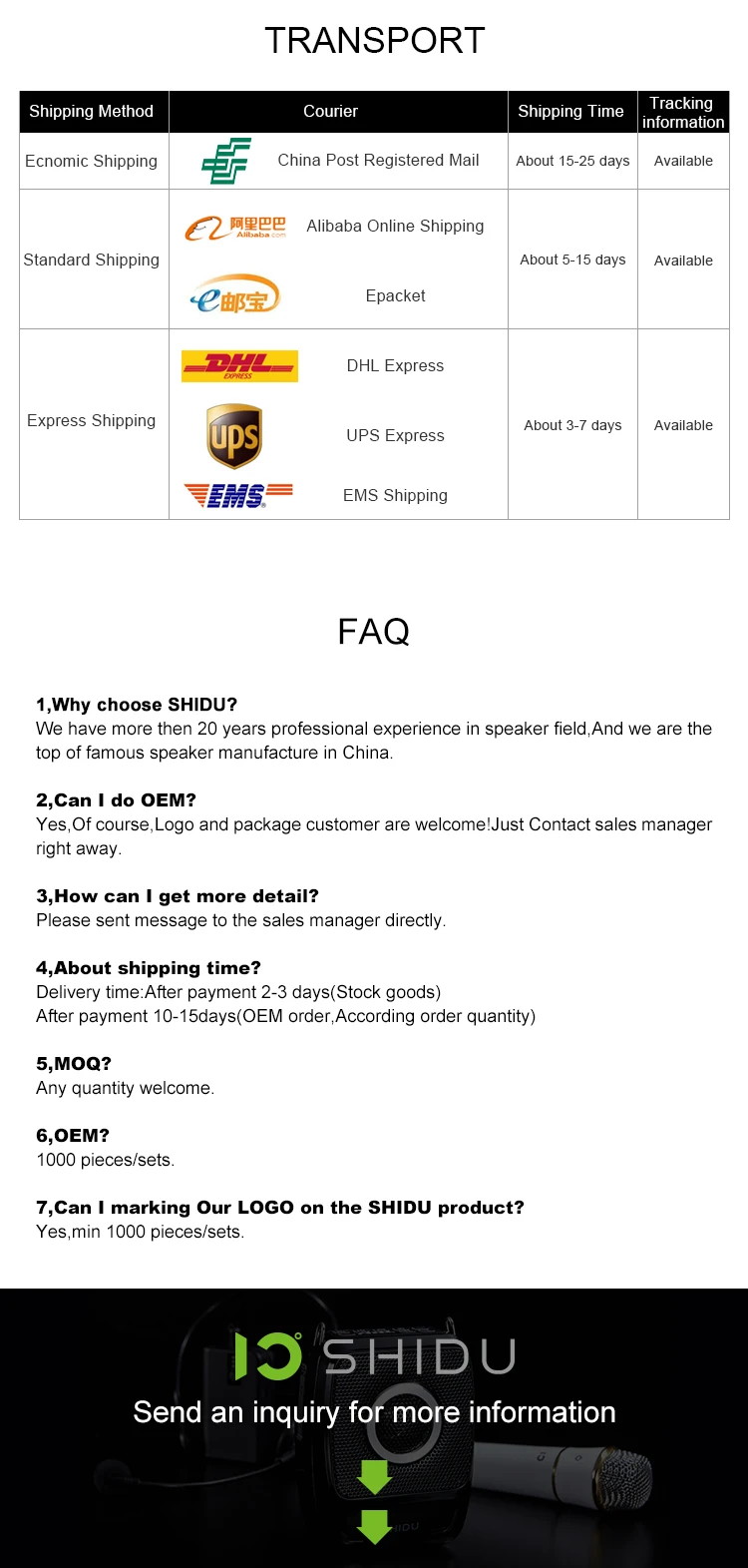 2020 hot sale SHIDU brand Portable Digital Screen Multi-functional Portable Waistband Personal wired mic voice amplifier - ANKUX.COM