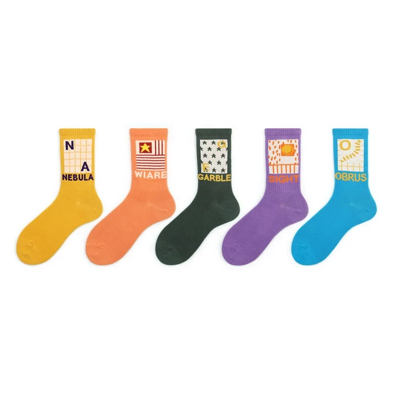 

HEPOLILO-HJ100 Men Custom Color Dress Funny Socks Cotton Custom Happy Socks Men Designer Dress Socks