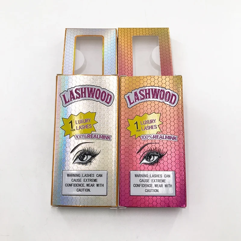 

New lashwood soft paper lash box empty packaging for strip lashes custom private label, As pics show