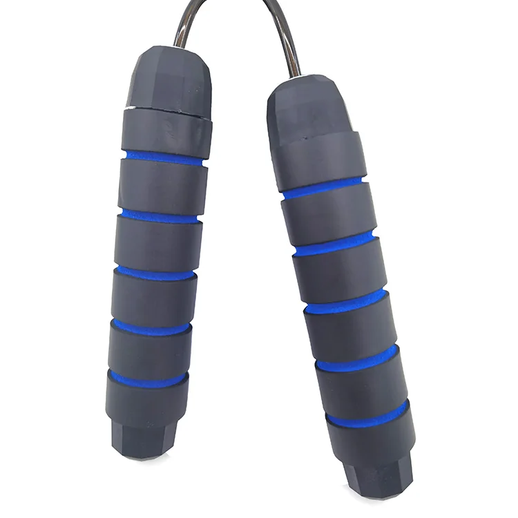 

Custom exercise boxing weighted Jump Rope adjustable bearing speed fitness skipping rope, Blue/black/red/ green