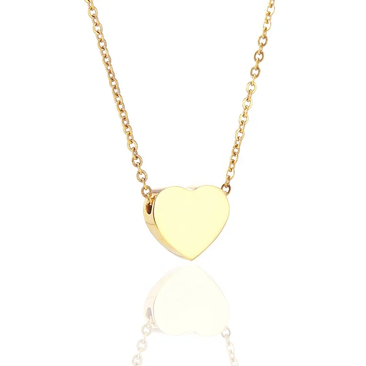 

Fashion Heart Necklaces for Women Girls Cute Gold Filled Heart Pendant Tiny Necklaces for Kids Child Birthday Gifts Jewelry, Gold/silver/rose gold