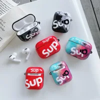 

Fashion Brand SUP Airpods 1&2&pro Soft IMD Case for Apple Earphone with keychain