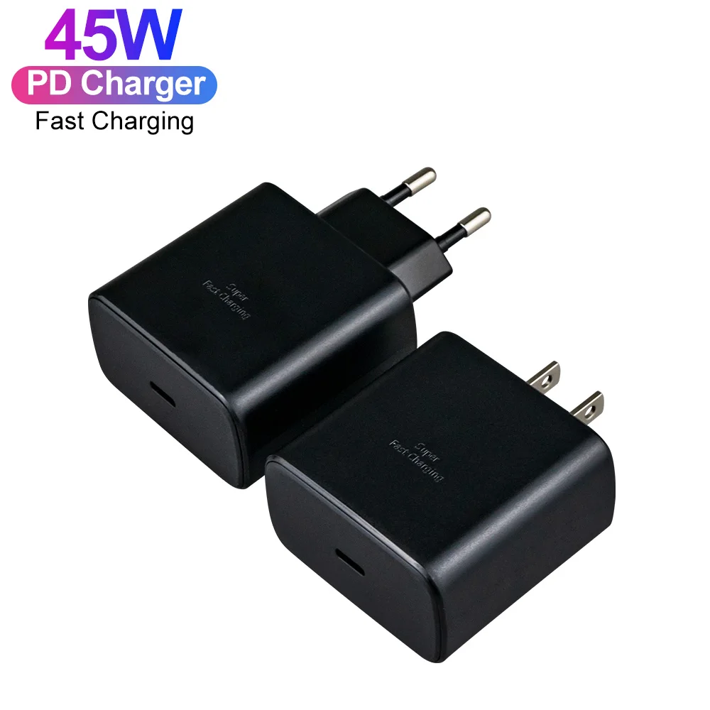 original high quality pd 45w usb c super fast charger for samsung note 10 20 s21 s22 45w type c charger