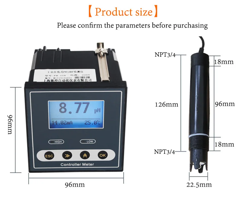 Electrical Tds Conductivity Probe Tester Sensor Monitor Electrode Orp Controller Hydroponic Ph